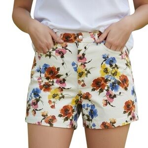 Gloria Vanderbilt Floral Multicolor Jean Shorts
